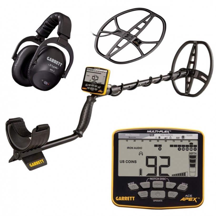 GARRETT ACE APEX DEDEKTÖR ÇİFT BAŞLIKLI 22X28CM RAIDER & 36X28CM REAPER BAŞLIKLI MS-3 Z-LYNK KABLOSUZ KULAKLIKLI GARRETT DEDEKTÖR  - İNAN DEDEKTÖR - 0542 522 32 61