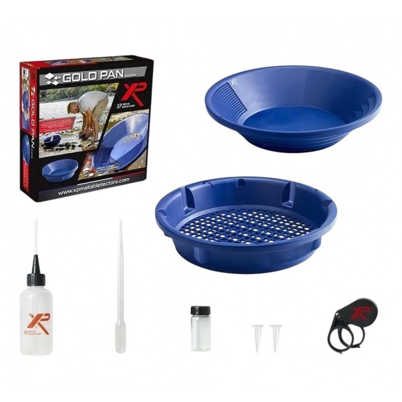 XP GOLDPAN STARTER SET 2’Lİ (AKSESUAR SETİ İLE) 10MM GÖZENEKLİ ELEK 37 CM LEĞEN İLE BİRLİKTE SET - İNAN DEDEKTÖR - 0542 522 32 61